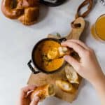 PRETZELS WITH BEER CHEESE DIP