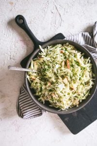 DELICIOUS INGREDIENTS FOR APPLE CABBAGE SLAW by lenaskitchenblog.com