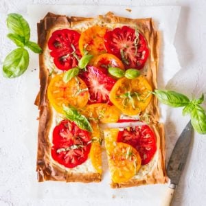 FLAKY TOMATO AND HERBED RICOTTA TART by lenaskitchenblog