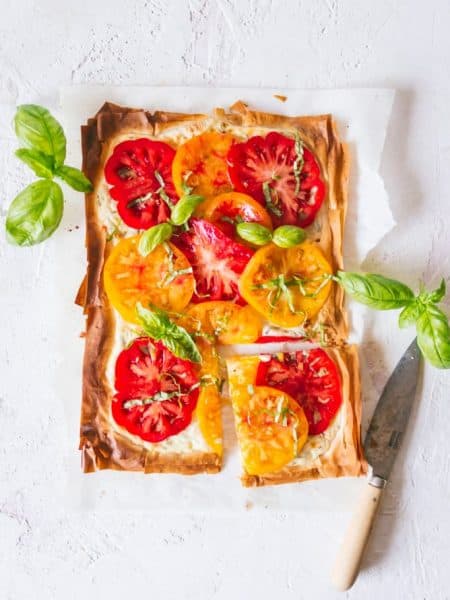 FLAKY TOMATO AND HERBED RICOTTA TART by lenaskitchenblog
