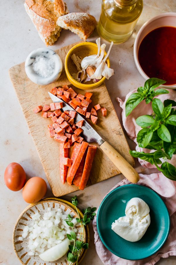Italian Baked Eggs And Sausage Lena's Kitchen