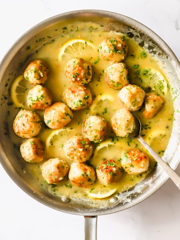 Easy Chicken Piccata Meatballs Lena's Kitchen