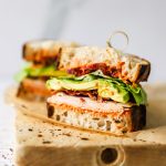 Turkey club sandwich.