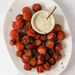 Air fryer kielbasa on a platter.