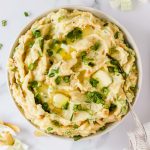 Mashed potatoes and cabbage.