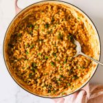 Pot of hamburger helper.