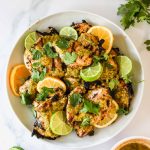 Plate of mojo chicken.