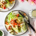 Wedge salad served on plates.