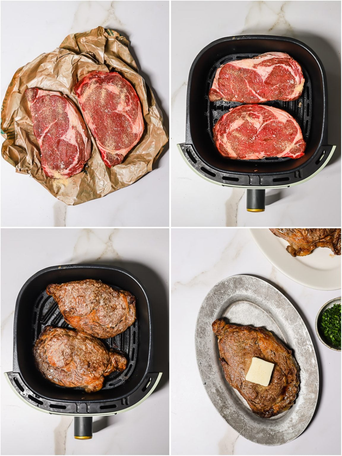 Air Fryer Ribeye Steak - Lena's Kitchen