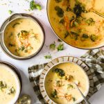 Broccoli cheddar soup with extra cheese.