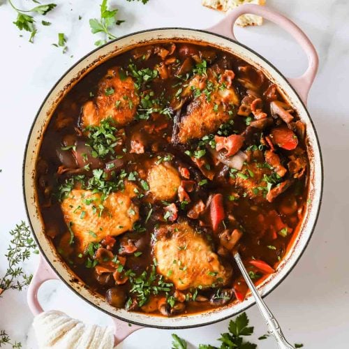 Best Chicken Coq Au Vin Recipe - Lena's Kitchen